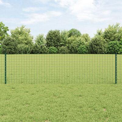 Zaunposter 5 stk U-Kanal Grøn 60 cm Stål