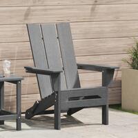 Foldbar Adirondack Stol Lysegrå 74.5x80.5x90 cm HDPE