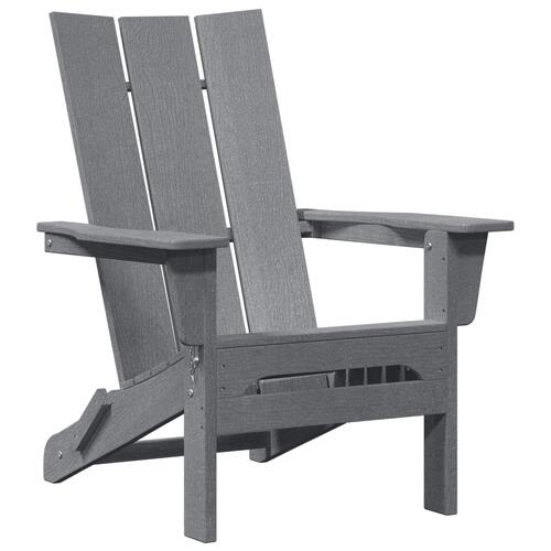 Foldbar Adirondack Stol Lysegrå 74.5x80.5x90 cm HDPE