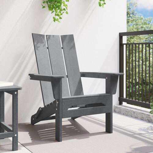 Foldbar Adirondack Stol Lysegrå 74.5x80.5x90 cm HDPE
