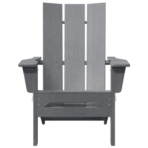 Foldbar Adirondack Stol Lysegrå 74.5x80.5x90 cm HDPE