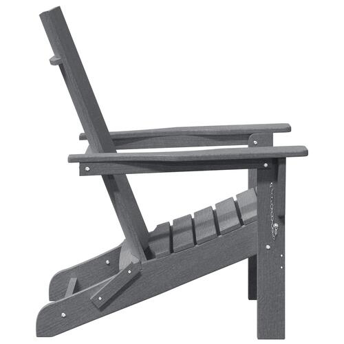 Foldbar Adirondack Stol Lysegrå 74.5x80.5x90 cm HDPE