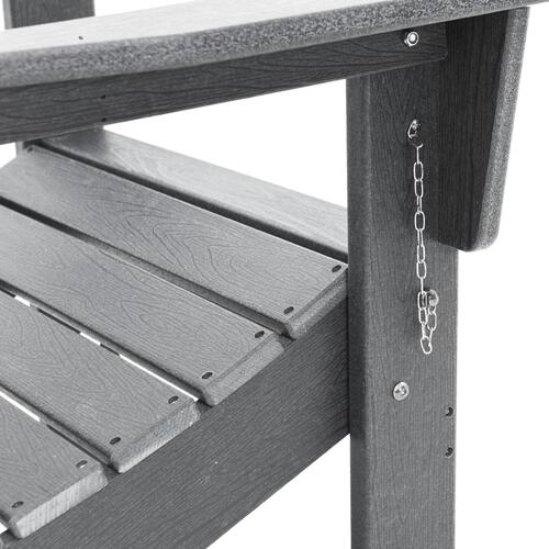 Foldbar Adirondack Stol Lysegrå 74.5x80.5x90 cm HDPE