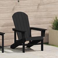 Adirondack Stol Sort 74x82x91 cm HDPE