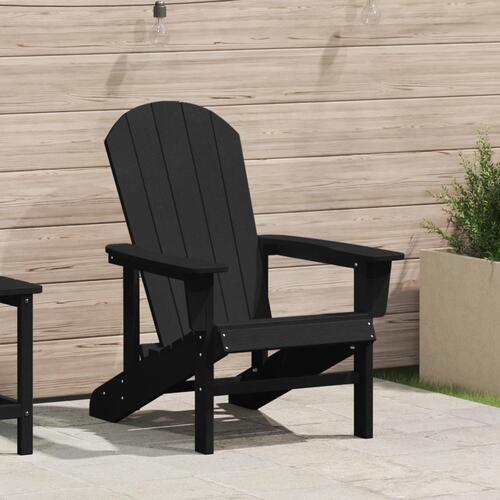 Adirondack Stol Sort 74x82x91 cm HDPE