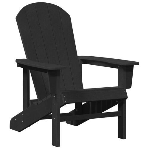 Adirondack Stol Sort 74x82x91 cm HDPE