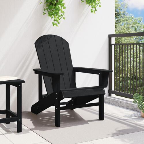 Adirondack Stol Sort 74x82x91 cm HDPE