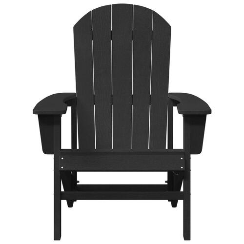 Adirondack Stol Sort 74x82x91 cm HDPE