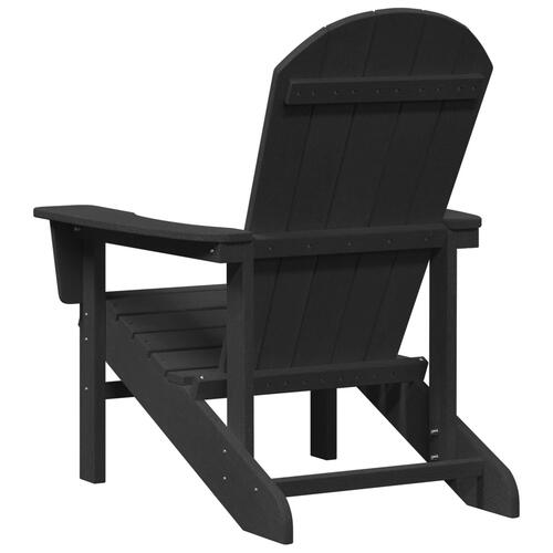 Adirondack Stol Sort 74x82x91 cm HDPE