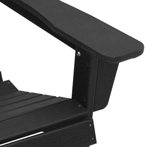 Adirondack Stol Sort 74x82x91 cm HDPE