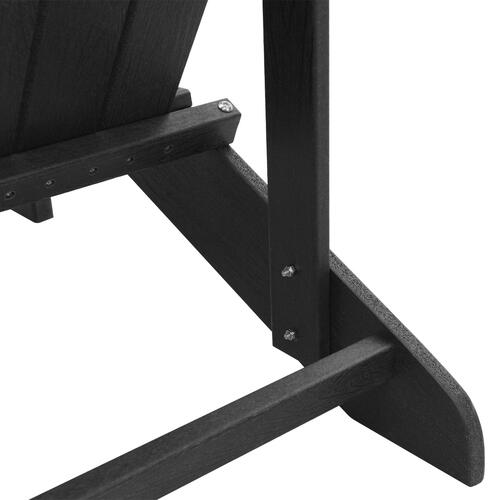 Adirondack Stol Sort 74x82x91 cm HDPE