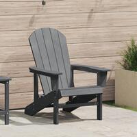 Adirondack stol Lysegrå 74x82x91 cm HDPE
