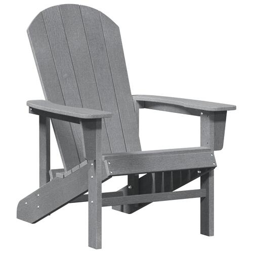 Adirondack stol Lysegrå 74x82x91 cm HDPE