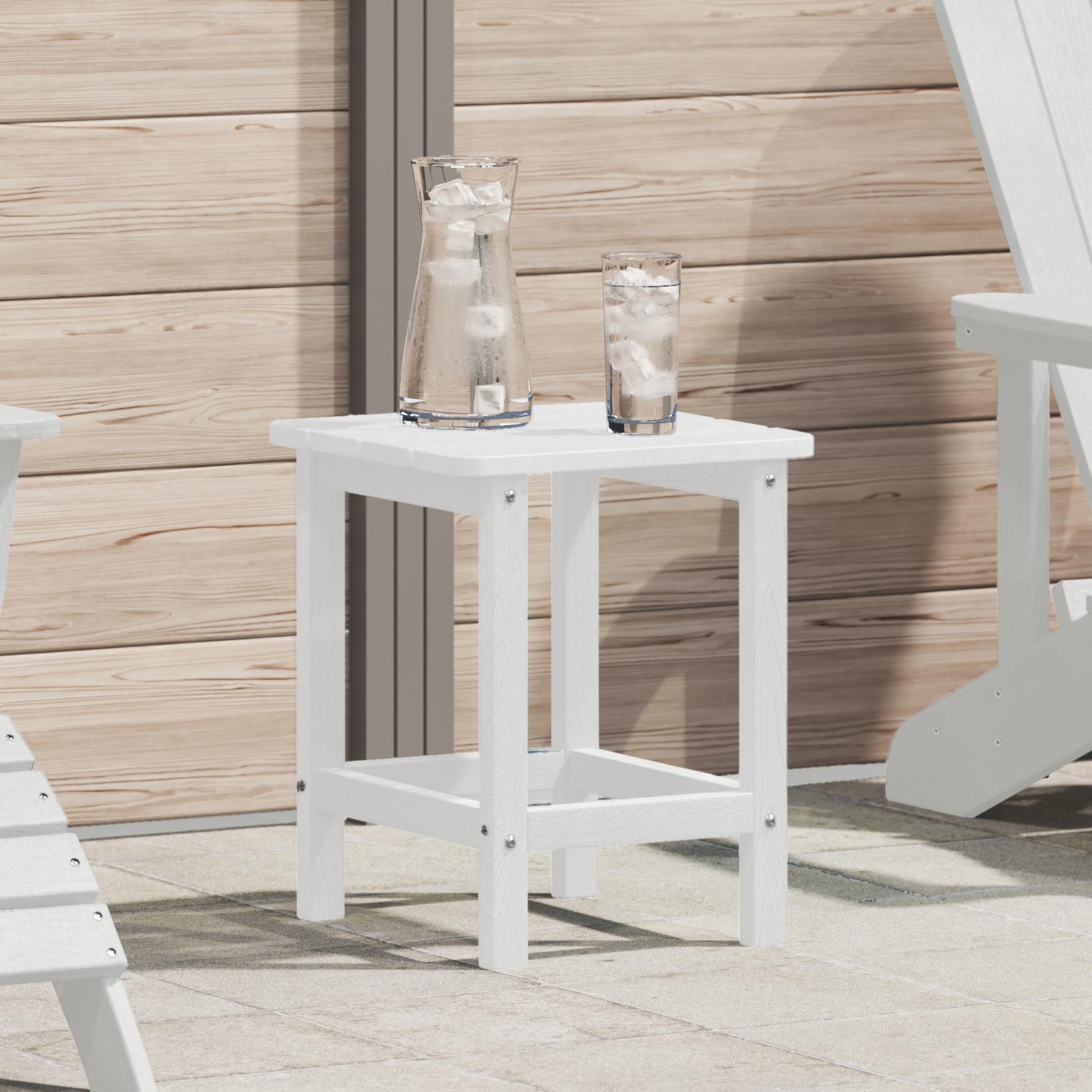 Adirondack Side Table Hvid 38x38x45 cm HDPE