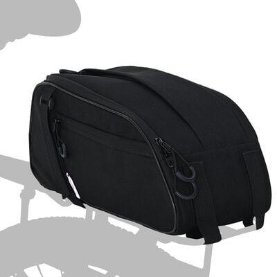 Cykeltaske til pannier rack 8 L Sort 38x16x16 cm billede