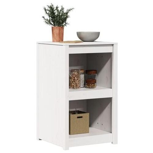Udendørs Køkkenskab Hvid 55x55x92 cm Massivt Træ Fyrretræ
