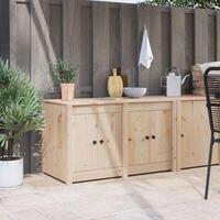 Udendørs Køkkenskab 106x55x64 cm Massivt Træ Fyrretræ