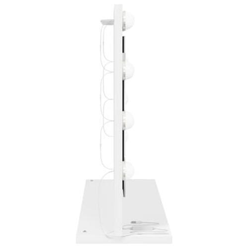 Makeup-spejl med LED-lys Hvid 60x45x18 cm