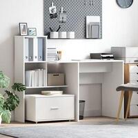 Skuffeskab med Hjul Hvid 55x45x33,5 cm MDF