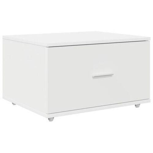 Skuffeskab med Hjul Hvid 55x45x33,5 cm MDF