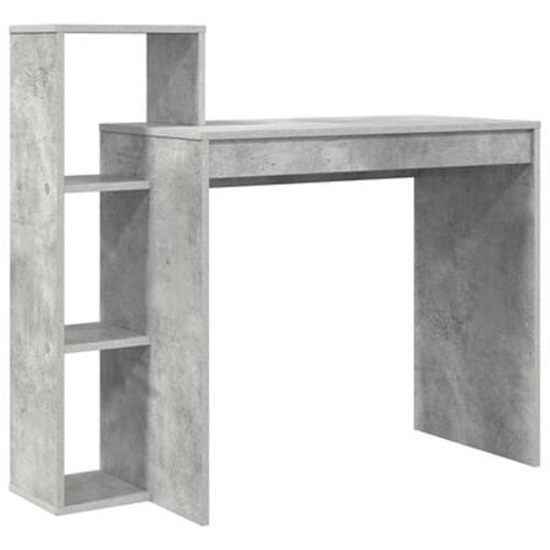 Skrivebord Beton grå Beton-effekt laminat, konstrueret træ Standard