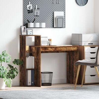 Skrivebord Røget eg Spånplade Medium Skrivebord Rektangulær