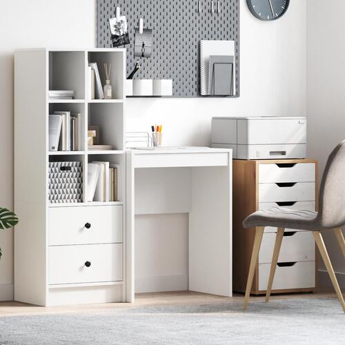 Minimalistisk Skrivebord Hvid Spånplade 60 x 40 x 76 cm Holdbar