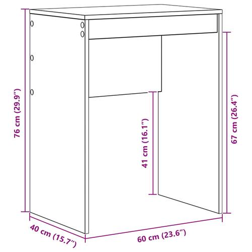 Skrivebord Artisan eg Konstrueret træ 60 x 40 x 76 cm Elegant