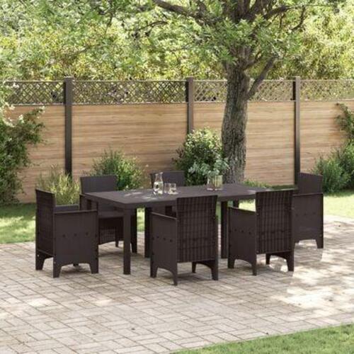 Havebord Brun 200x100x73 cm Poly Rattan