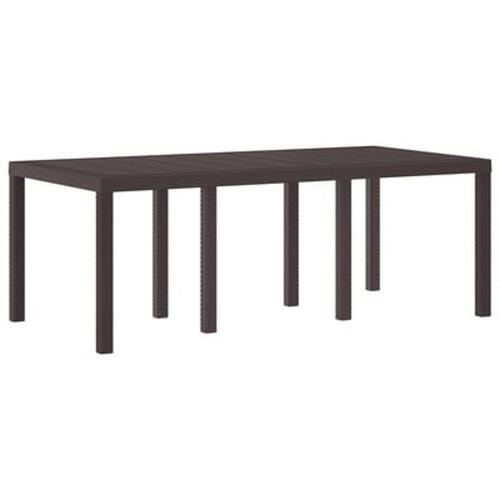 Havebord Brun 200x100x73 cm Poly Rattan