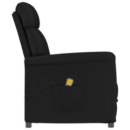 Massage Stol Sort Mikrofiber Stof
