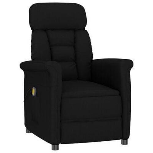 Massage Stol Sort Mikrofiber Stof