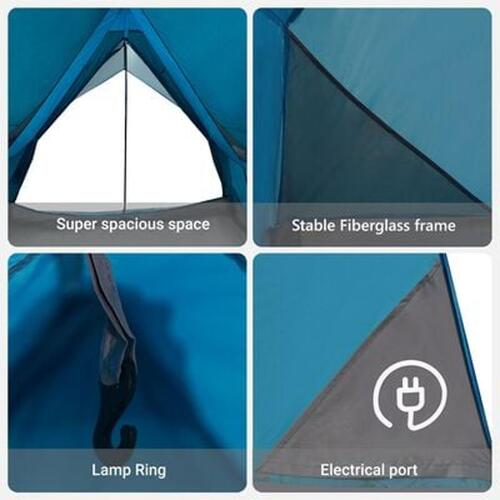 Camping telt A-Frame 3-personers Blå vandafvisende