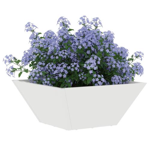 Plastkrukke Sæt Hvid Plast 35 x 35 x 15 cm Hvid Plastkrukke