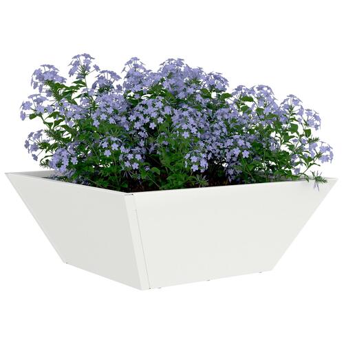 Metal plantekrukke Cool hvid Metal 40 x 40 x 15 cm Firkantet