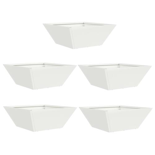 Plastik Planter Sæt Hvid Plastik 40 x 40 x 15 cm Stabelbar