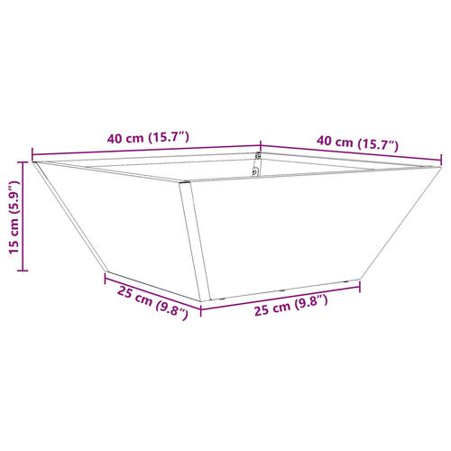 Plastik Blomsterkrukke Antracit Plastik 40 x 40 x 15 cm