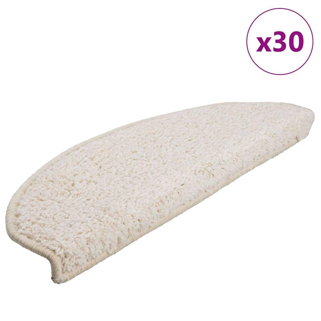 Trappemåtter - 30 stk. halvrunde, 65×21×4 cm, hvid billede