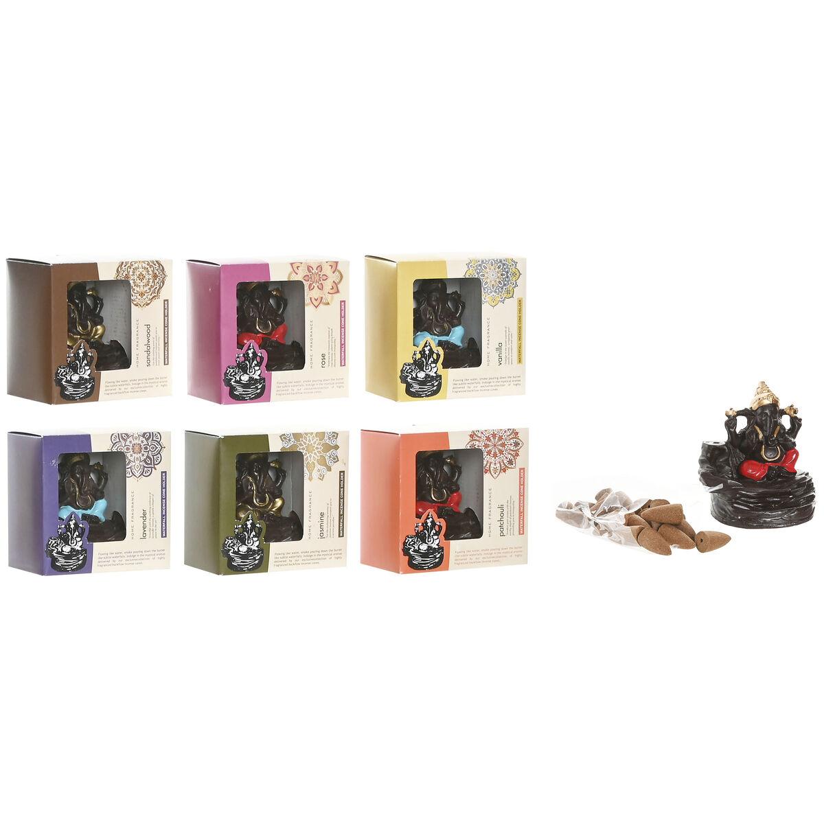 Essensbrænder i keramik - Mandala/Indianer mand, multifarvet, 13 × 8 × 12,5 cm (6 stk.)