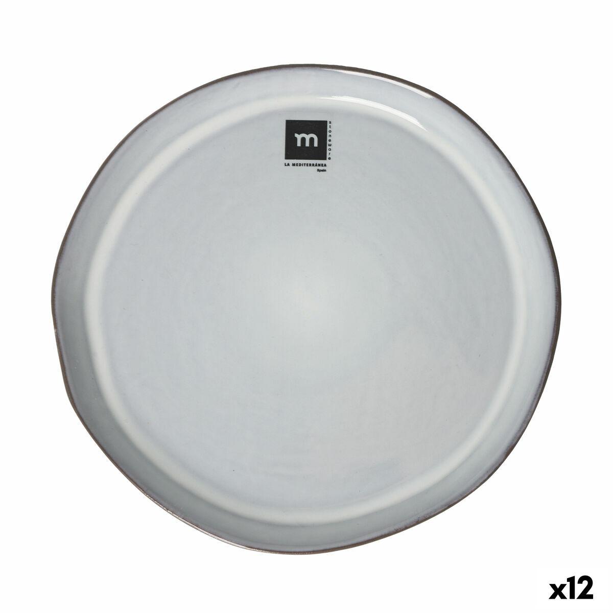 Middagstallerken i stentøj - Black Clay (12 stk.)