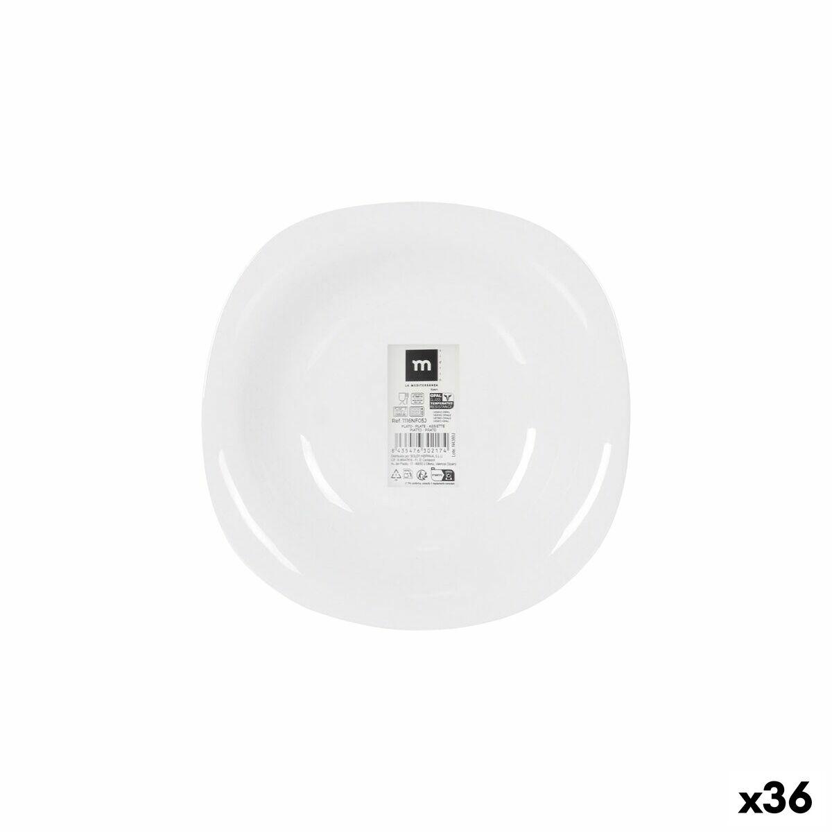 Palaos dyb tallerken 21 × 21 × 3,5 cm - 36 stk.