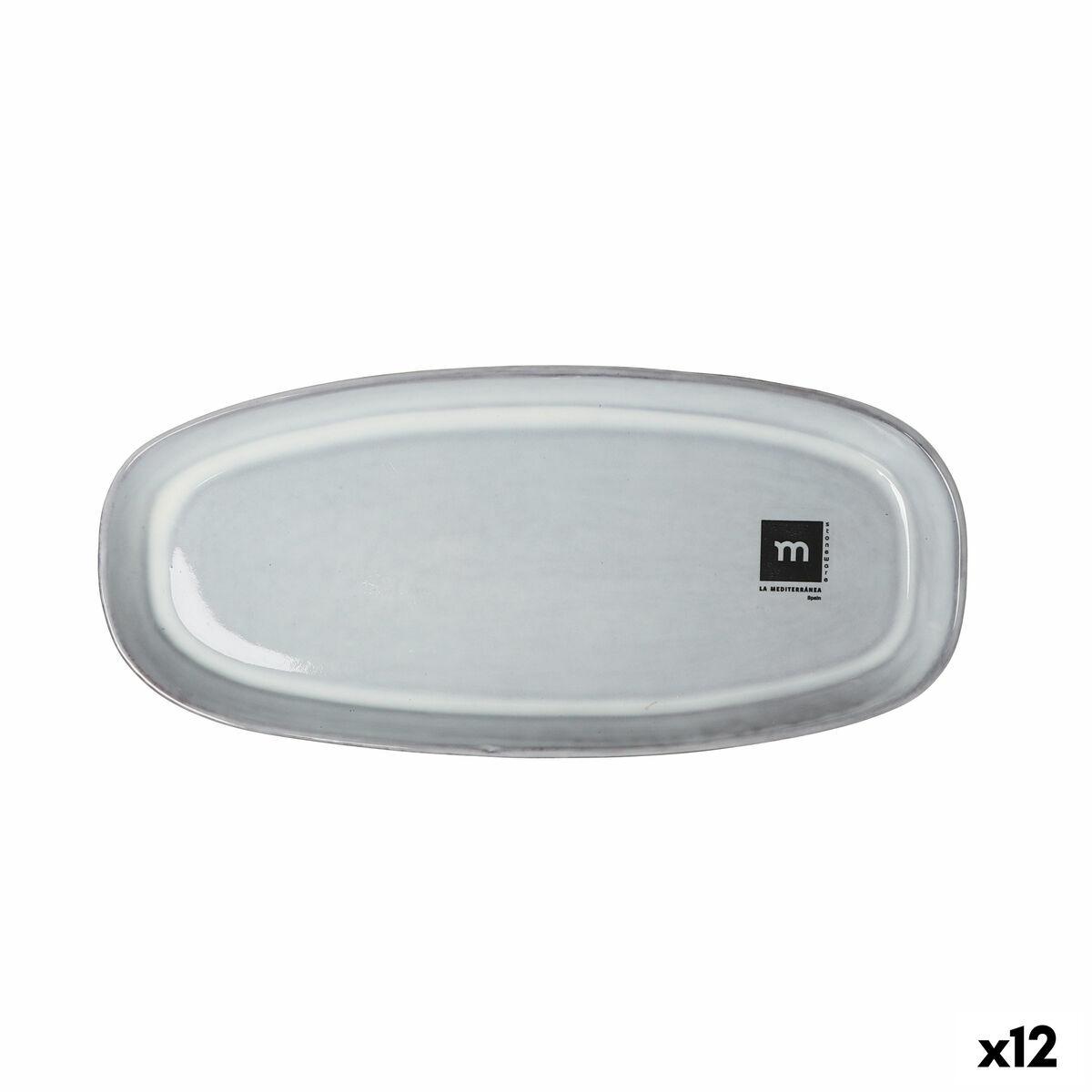 Black Clay serveringsfad i stentøj - 12 stk