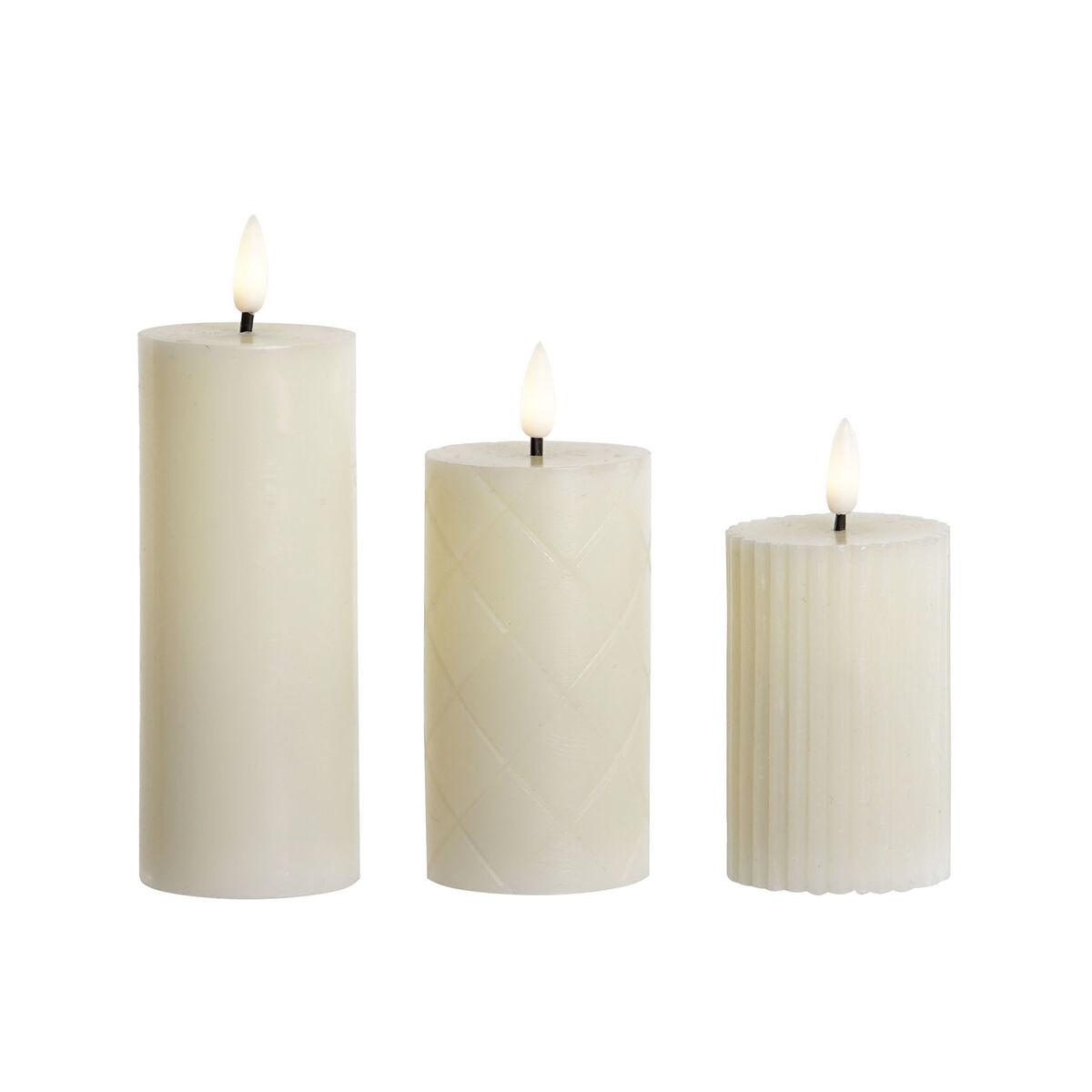 LED stearinlys, beige 5,5 × 5,5 × 13,5 cm (AA)