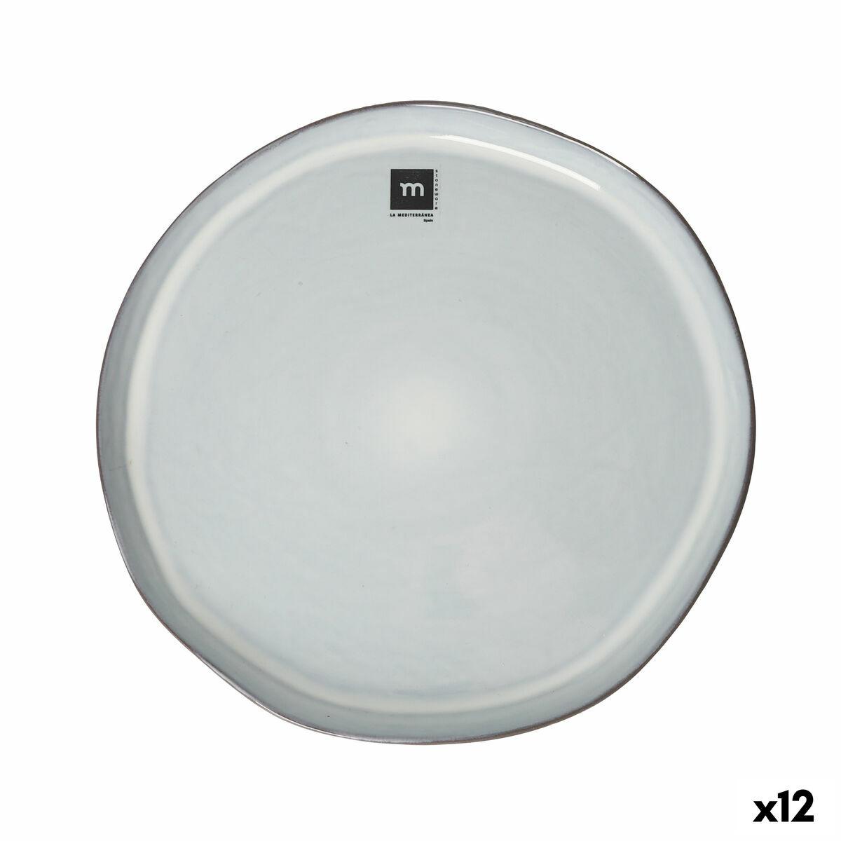 Black Clay flad middagstallerken - 12 stk. stentøj