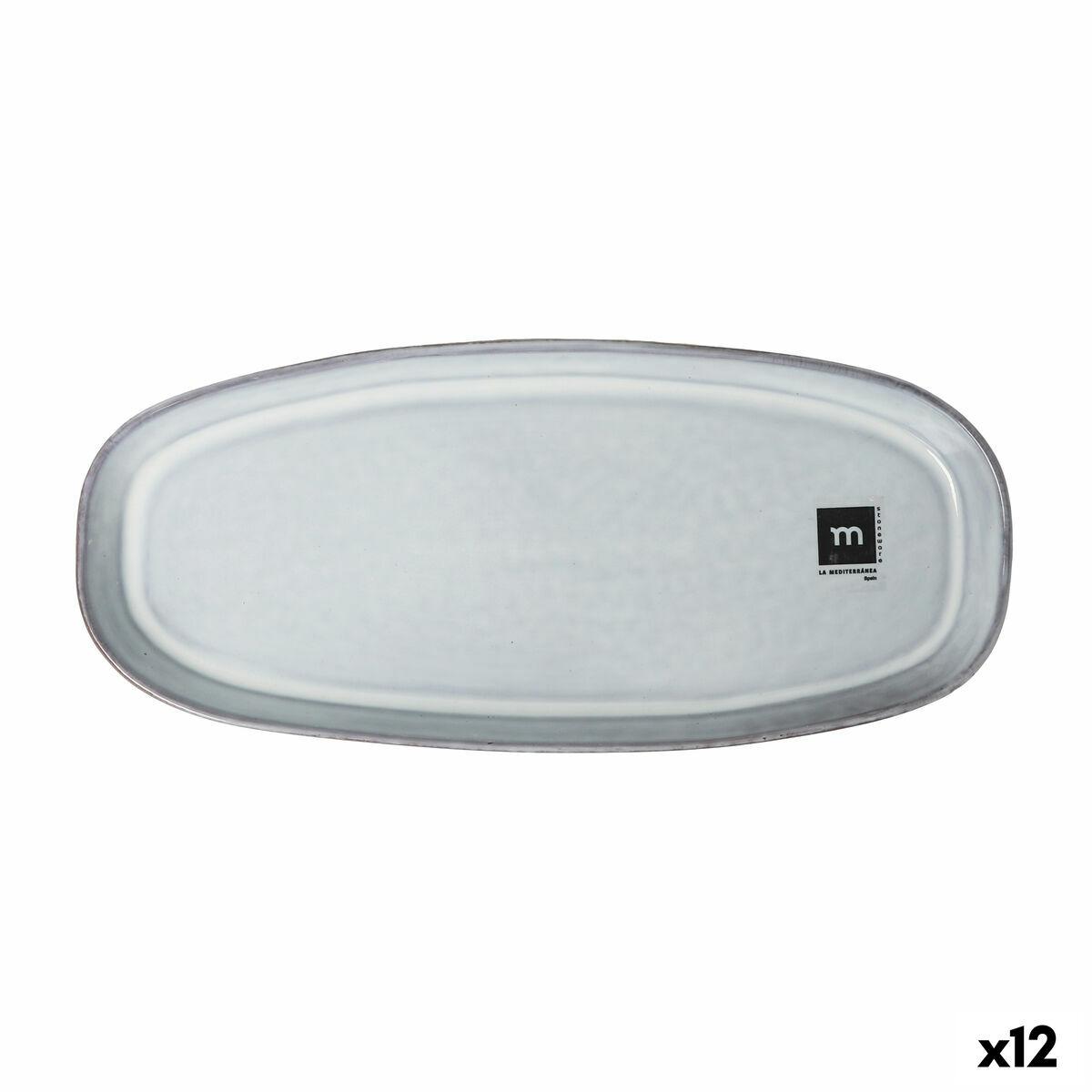 Black Clay serveringsfad i stentøj - 12 stk.