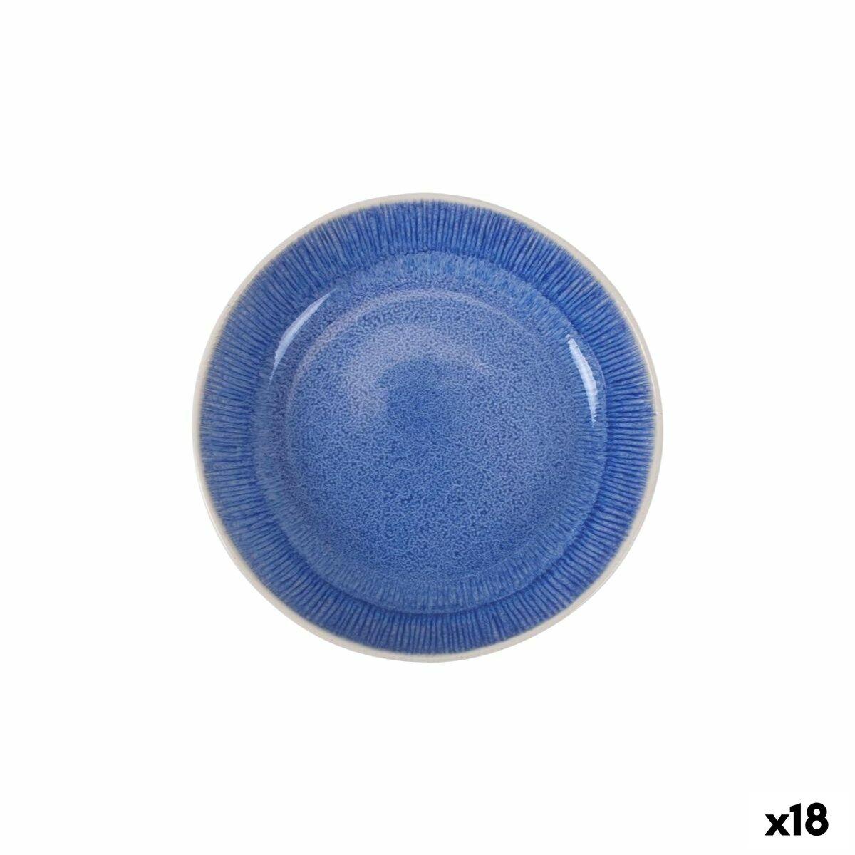 Calobra dyb tallerken - blå, 18 stk. (Ø22 cm)