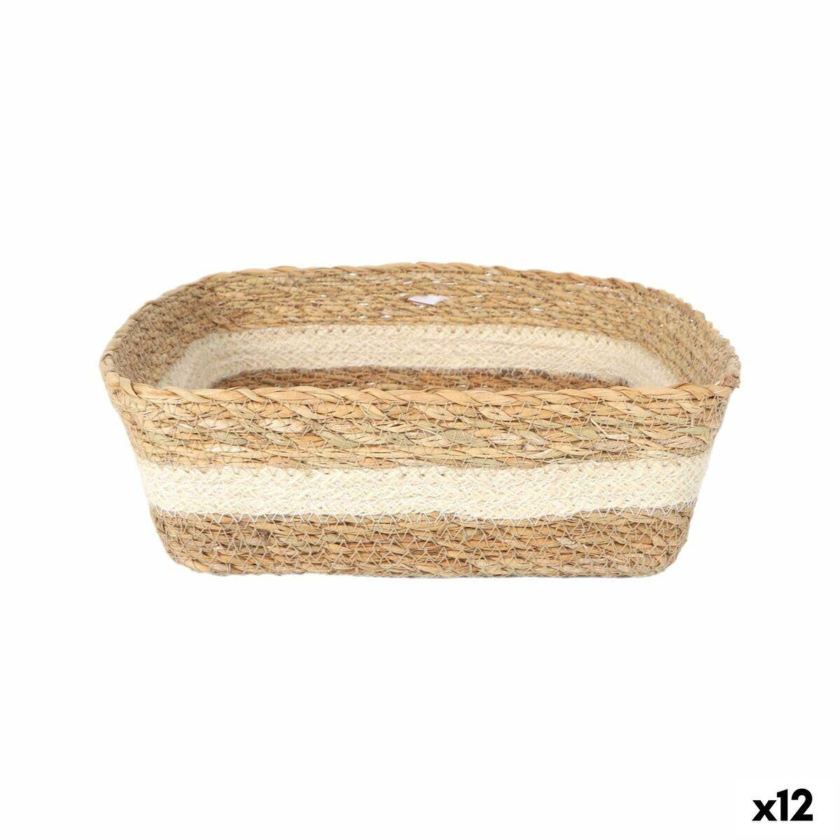 Privilege opbevaringsboks i flet, firkantet 22 x 22 x 8 cm - 12 stk.