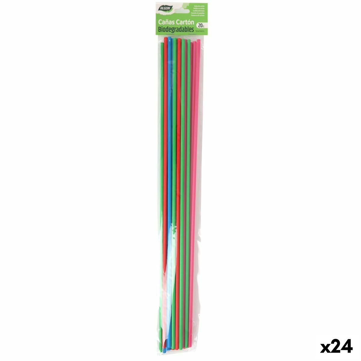 Algon genanvendelige sugerør 50 x 0,6 cm - 20 dele, 24 enheder