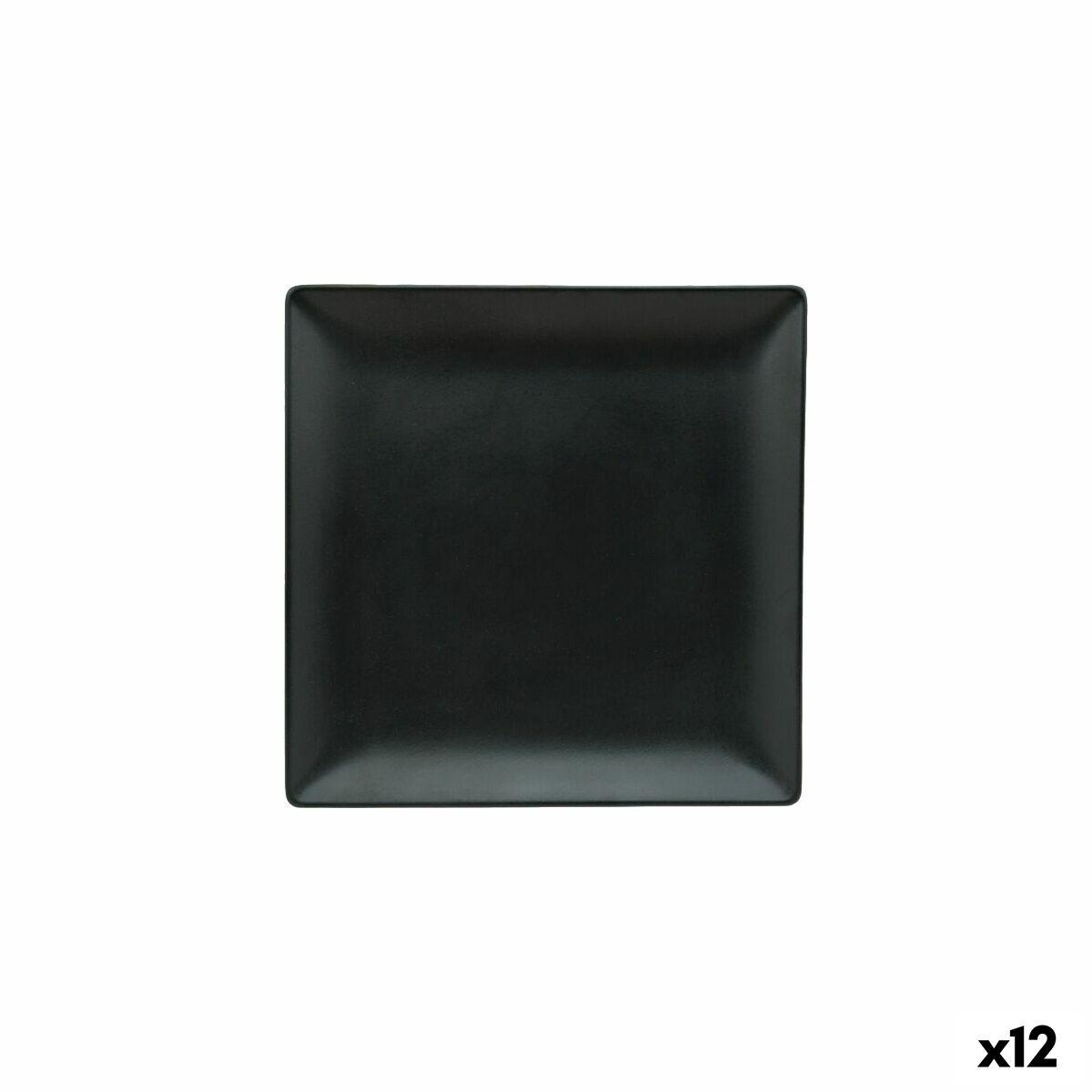 Serveringsbakke, mat sort, 21,3 × 21,3 cm (12 stk.)