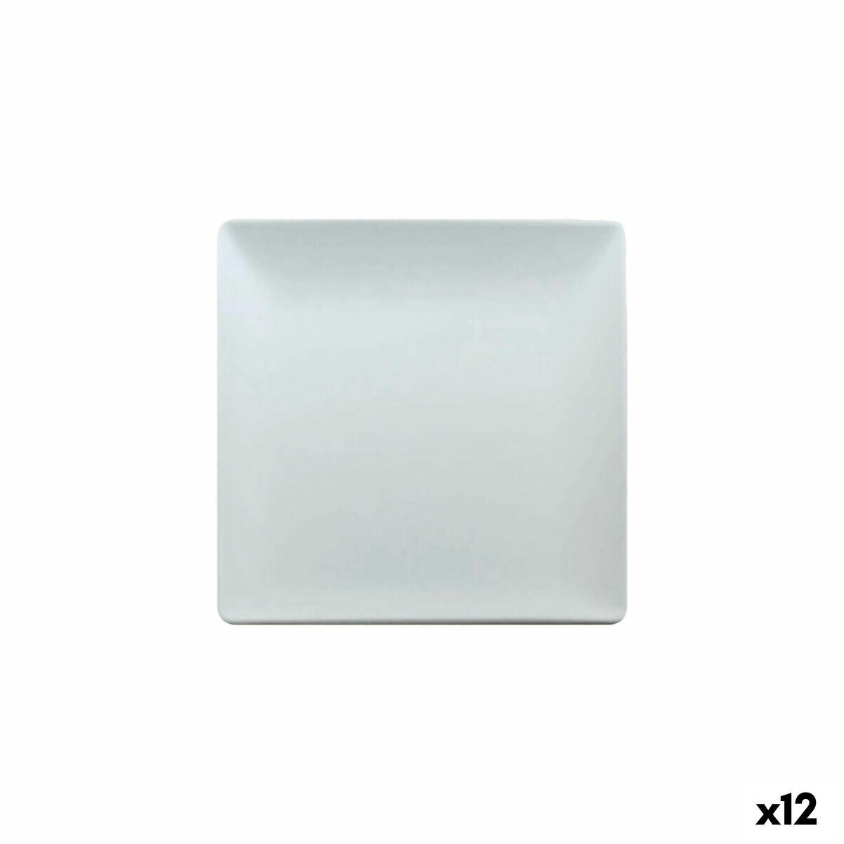 Serveringsbakke - 12 stk., 21,3 × 21,3 cm, mat hvid